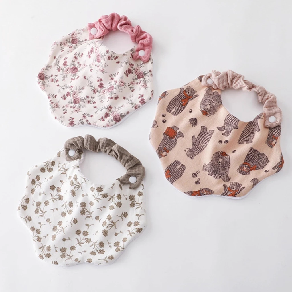 1pc Baby Korean Style INS Drool Bib, Infants Prevent Spitting Milk Saliva Towel,  Soft Cotton Burp Cloth For Newborn Kids Bibs