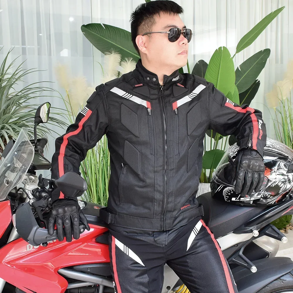 Summer new motorcycle outdoor cycling jacket men riding racing clothes anti-drop motorbike jacket reflective and breathable