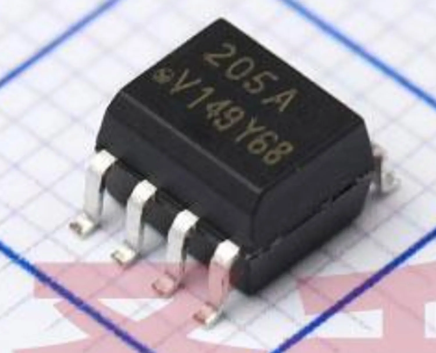 10PCS. Original，Optocoupler, Phototransistor Output, 4KV, 1 channel，-55℃~+100℃。SOIC-8：IL205AT