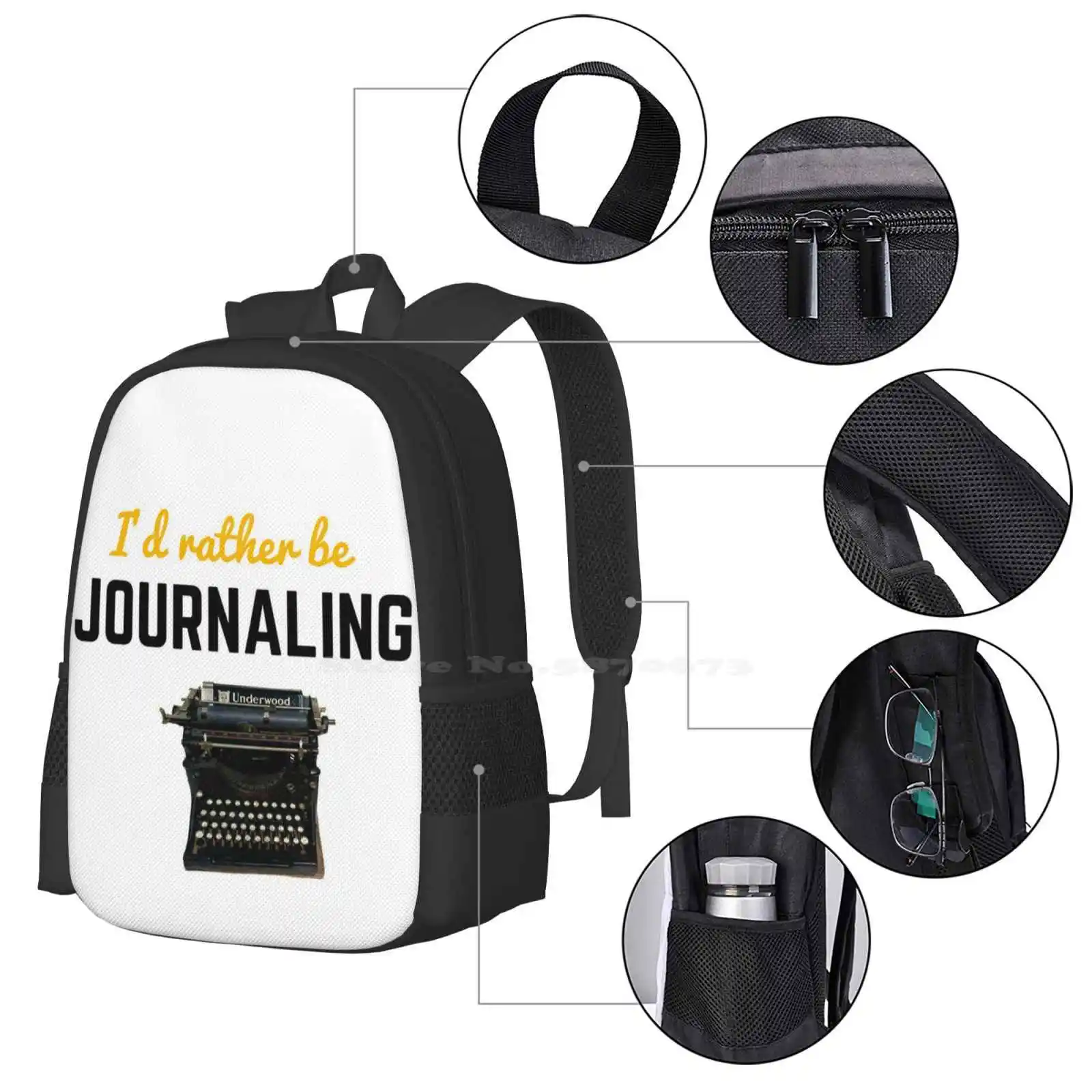 Je serais plutôt un sac de conception de motif de journalisation, sac à dos pour étudiants, je serais plutôt sombre, amoureux de la journalisation de texte, fan de jeu de mots drôle