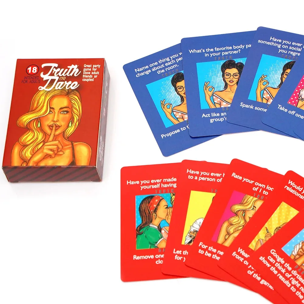 بطاقة الحقيقة أو الجرأة 100 سؤالًا لعبة الحفلات الممتعة للبالغين أو هدية شقية للأزواج الذين يعانون من جريئة فرحان وحقائق رهيبة #6