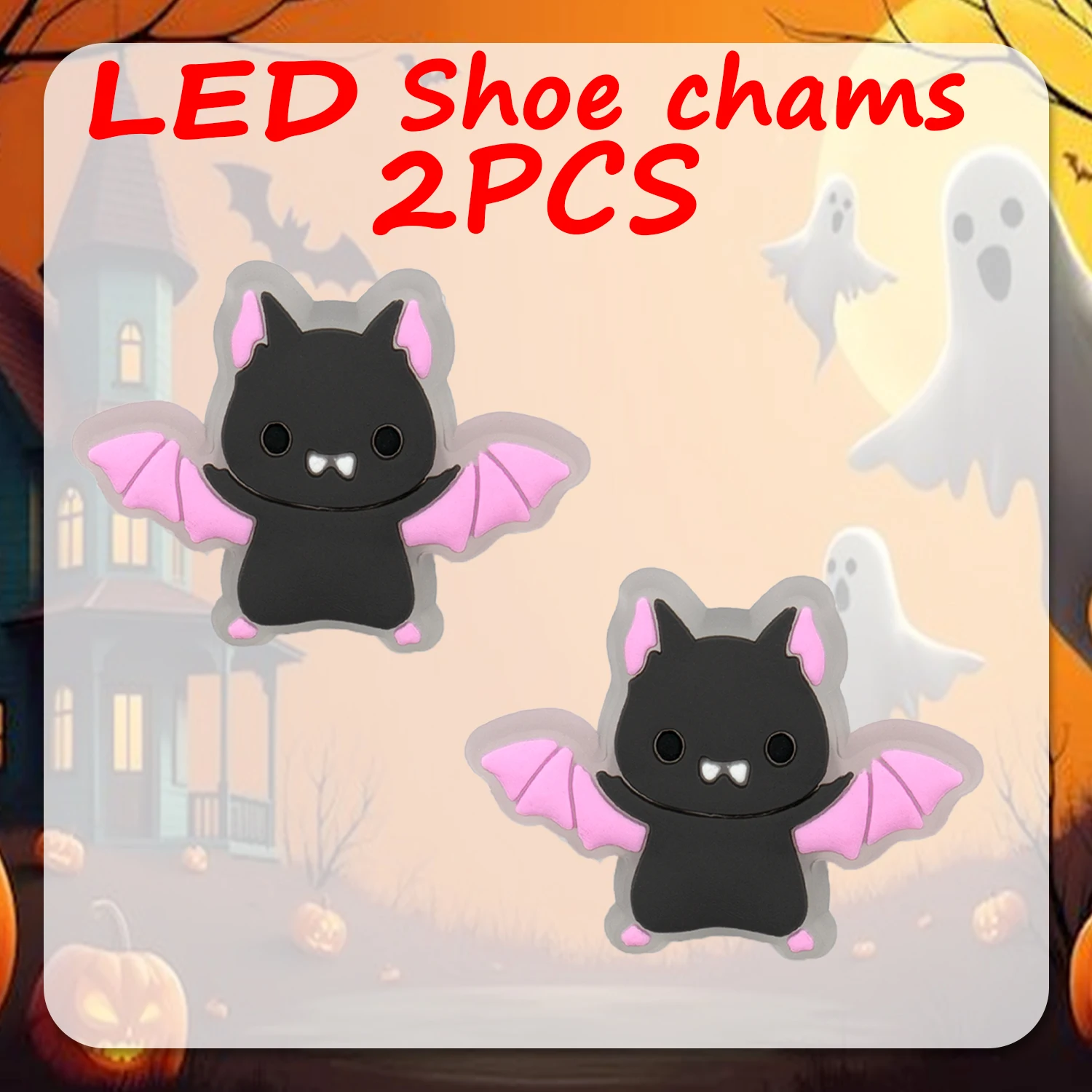 1/2/5 Stück Halloween-Schuhdekoration für Sandalen, lustiger Kürbis-Geist-Schuhanhänger, Zubehör, Katzenfledermaus, geeignet für alle Clogs – Detail 11