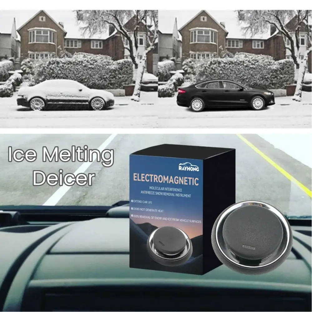Electromagnetic Molecular Interference Antifreeze Device Solar Power Supply Round Window Defogger Portable Car Antifreeze Tools
