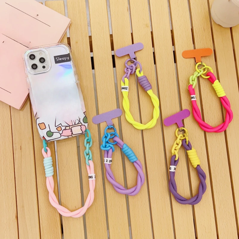 Universal Lanyard Strap for IPhone Anti-lost Hanging Lanyard Phone Case Wrist Strap Safety Chain Rope Charm Keychain