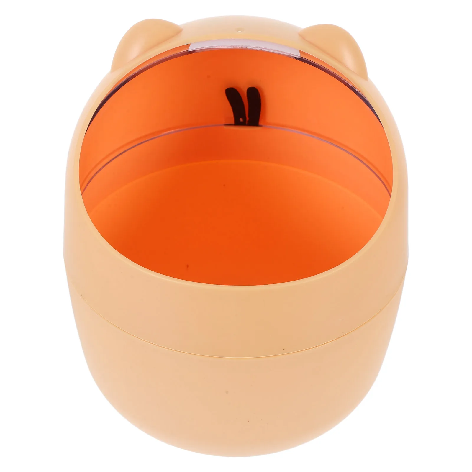 

1 pc Mini Trash Can Yellow Cartoon Small Waste Bin for Desk Kids Bedroom Office Storage Garbage Container Lightweight Safe
