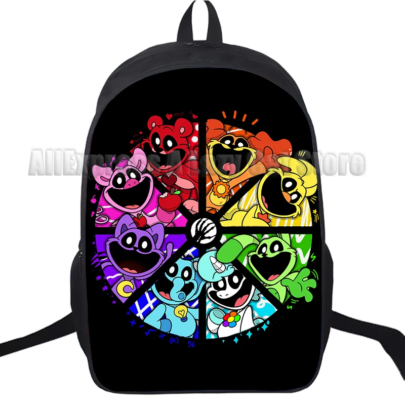 Mochila de dibujos animados de Critter sonriente para niños, mochila impermeable para estudiantes, adolescentes, bolsa para niños, mochila de gran capacidad