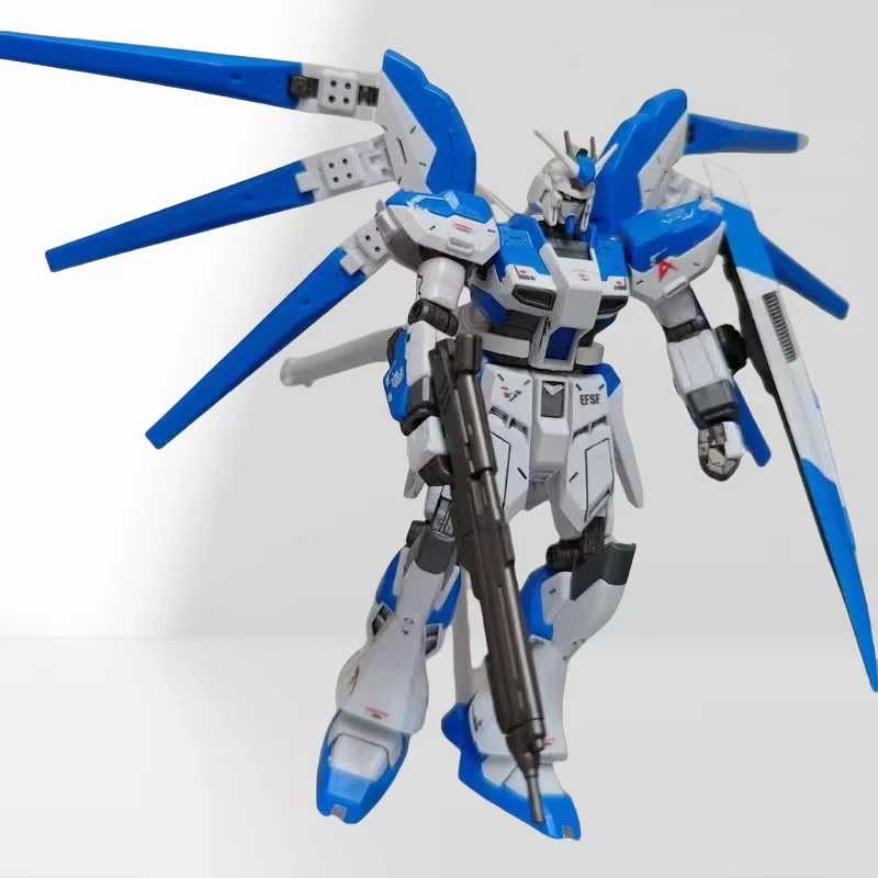 Bandai HG 1/144 RX-93-v2 Hi Nu นักรบประกอบตัวเลขการกระทําของเล่นเด็กตกแต่งของขวัญสะสม