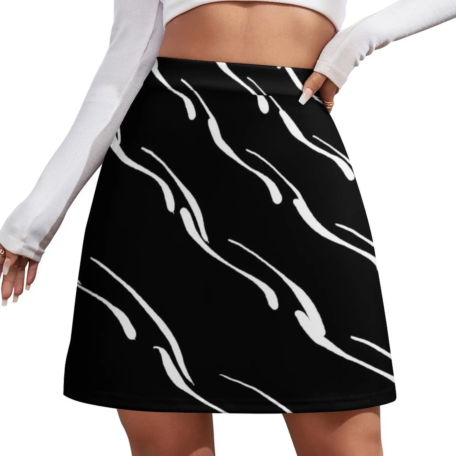 Light Wave Pattern Mini Skirt Womens dresses korean summer clothes