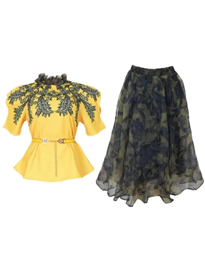 

African Clothes for Women 2 PCS Sets Tops And Skirts Suits Dashiki Ankara Turkey Outfits Gown Plus Size Wedding