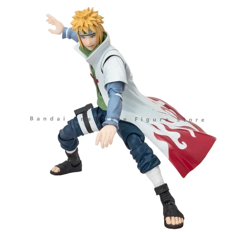 In Stock Original Bandai SHF Naruto Namikaze Minato Action Figure Animation Toy Gift Model Collector Anime Hobby Genuine