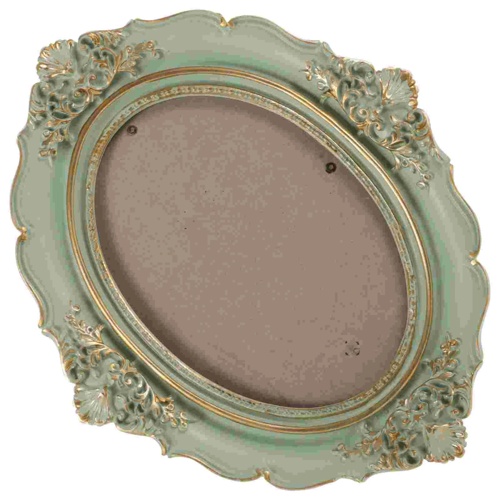 

European Style Photo Frame Small Picture Vintage Hanging Green Resin Baby
