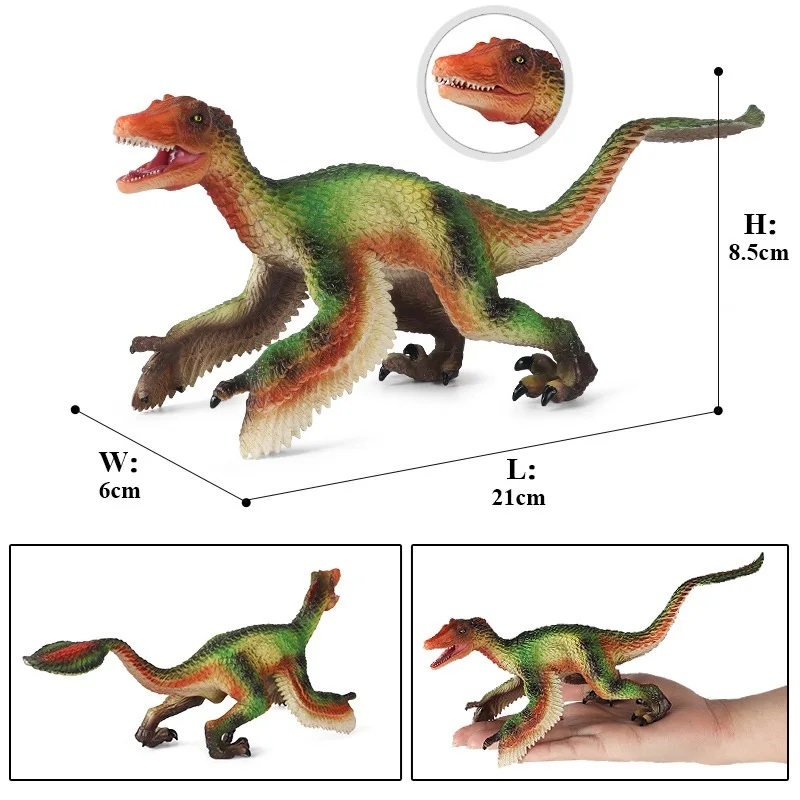 Simulation Jurassic Dinosaurs Velociraptor Deinonychus Saurornitholestes Figurines Model Action Figures Collection Kids Toy Gift