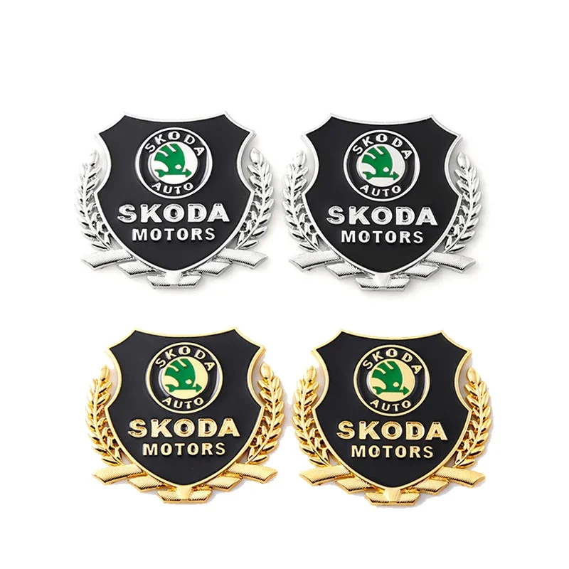 Auto Metal Window Badge Sticker for Skoda Logo Yeti Kamiq Superb 2 Rapid Kodiaq Fabia 2 Octivia A5 A7 Karoq Citigo S Decoration