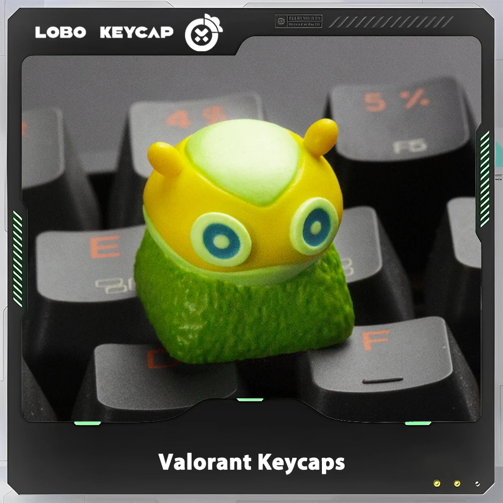 LOBO Valorant Keycap Hand-made Resin Cute Keycap Mechanical Keyboard Keycaps Customized Gaming Accessories Gifts