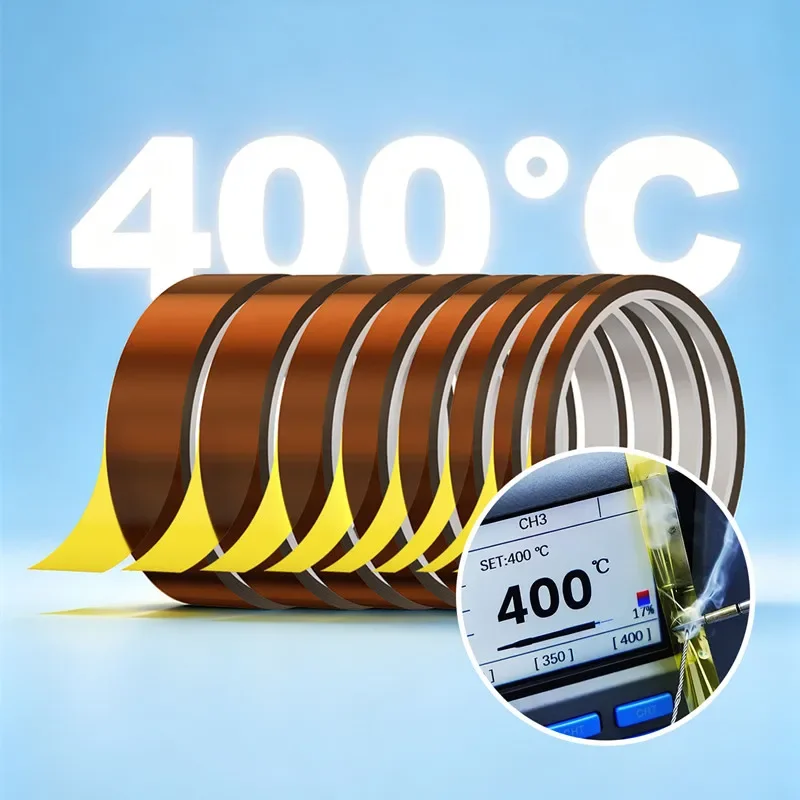 RELIFE HX4 5/6/8/10/12/15/20/25mm 27m High Temp Kapton Tape for Cellphone Electronics Repair PI Material Strong Adhesion Repair