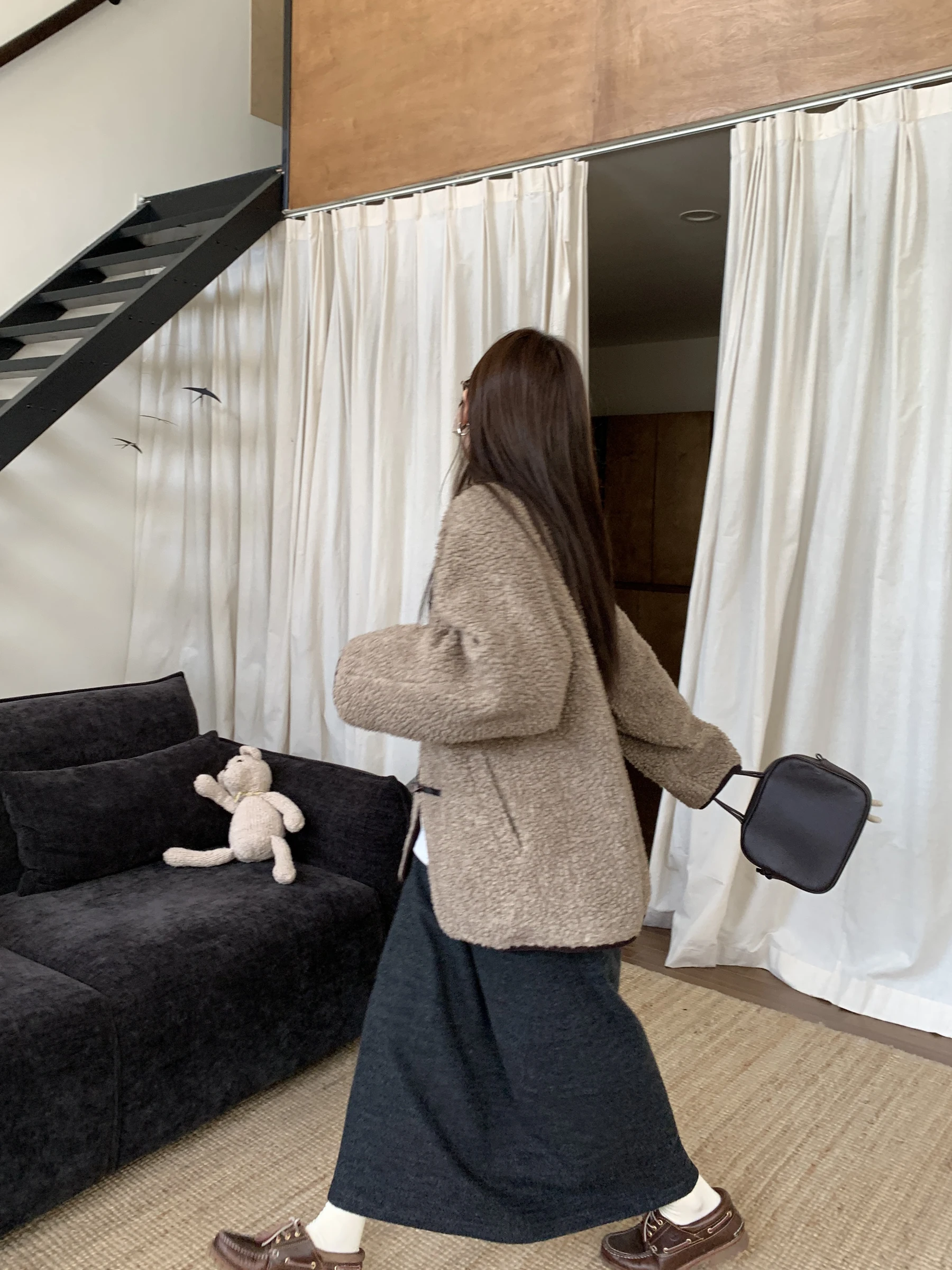 

Повседневная шерстяная юбка-миди NIZONDAYS А-силуэта для женщин, с эластичным поясом на шнурке, длинная, для работы и на каждый день