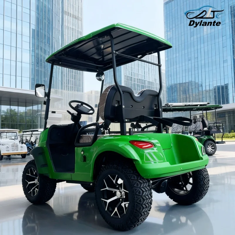 Best Selling Off-Road Buggy Electric Golf Cart Luxury 2 Passenger Club Utility Vehicle With Off-Road Tires Folding Windshield