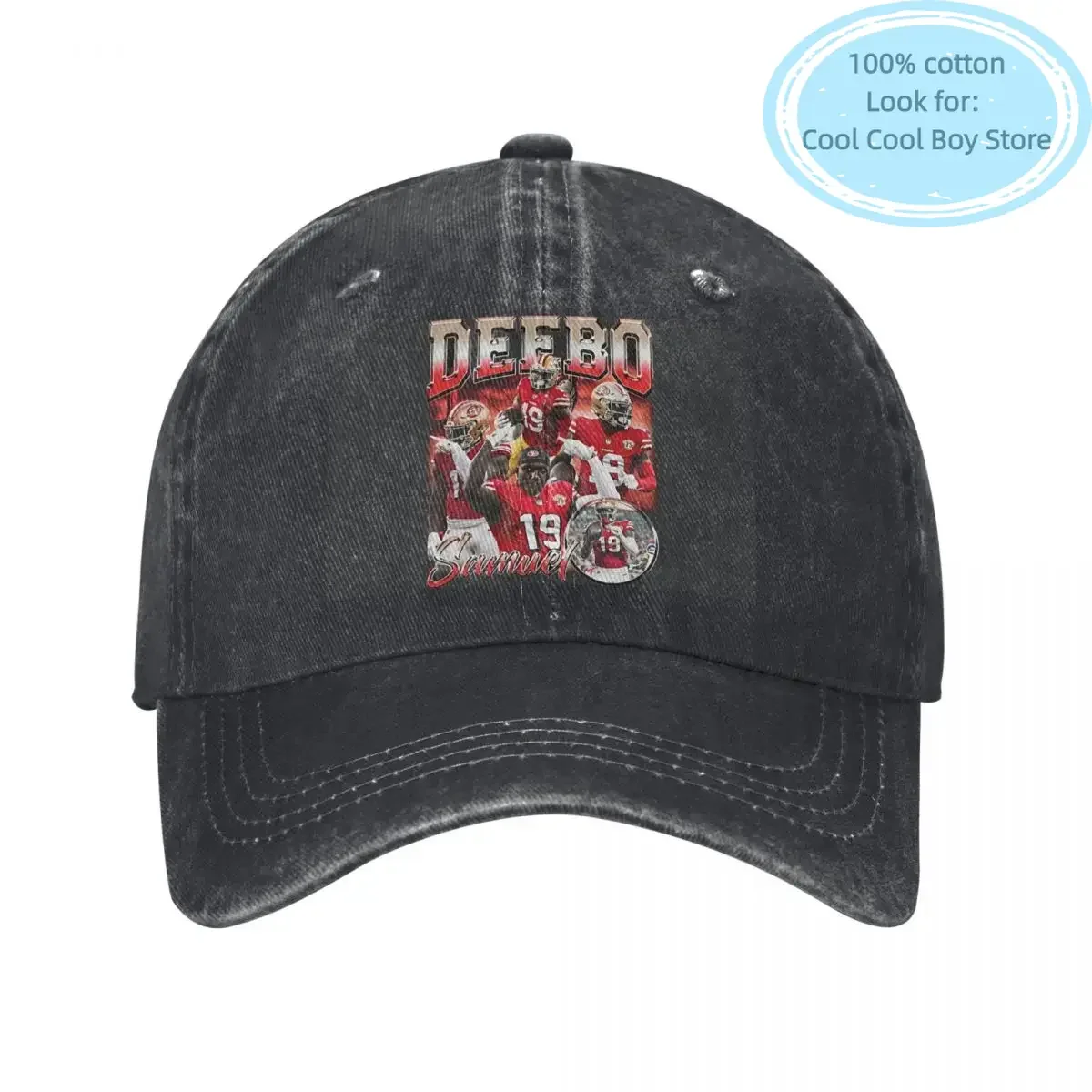 Vintage Deebo Samuel Vintage SF 49ers Baseball Cap Men Women Distressed Washed Snapback Cap Outdoor Summer Hats Cap