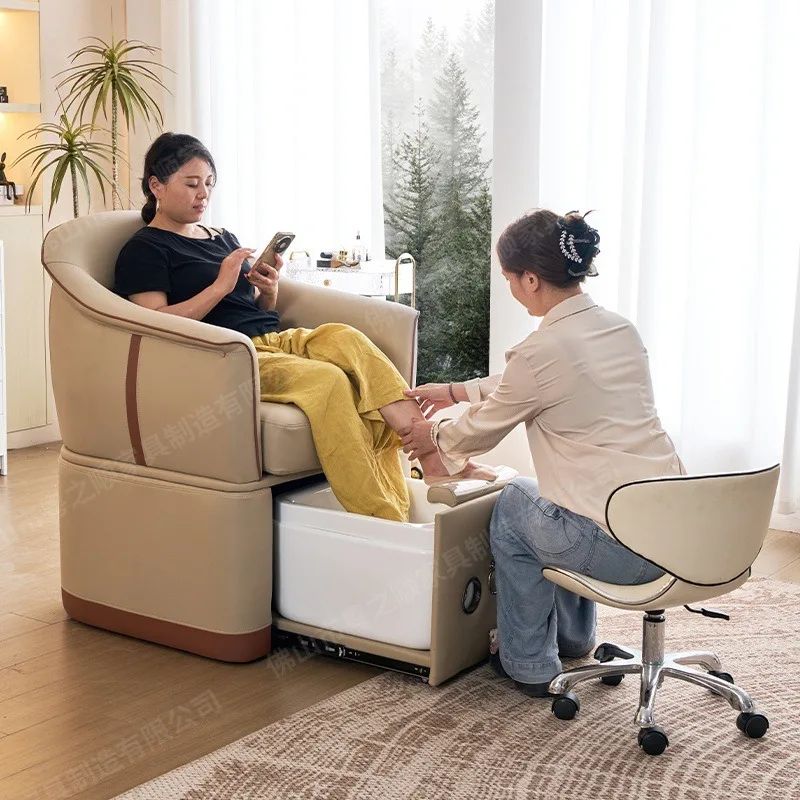Multifunctional electric sofa, massage shop bubble foot wash foot high-end leather electric bath sofa