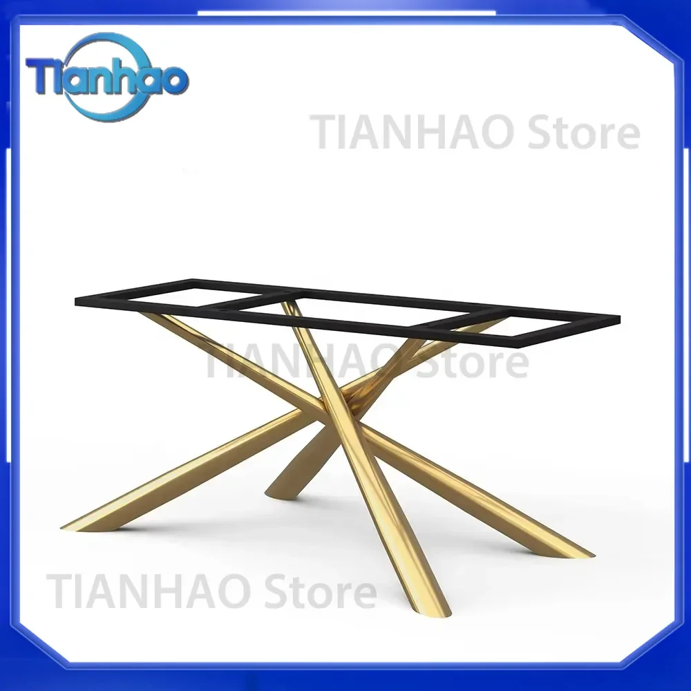 Modern 47 Clear Tempered Glass Coffee Table with Golden 4C Stainless Steel Base Rectangular Center Table for Living Room