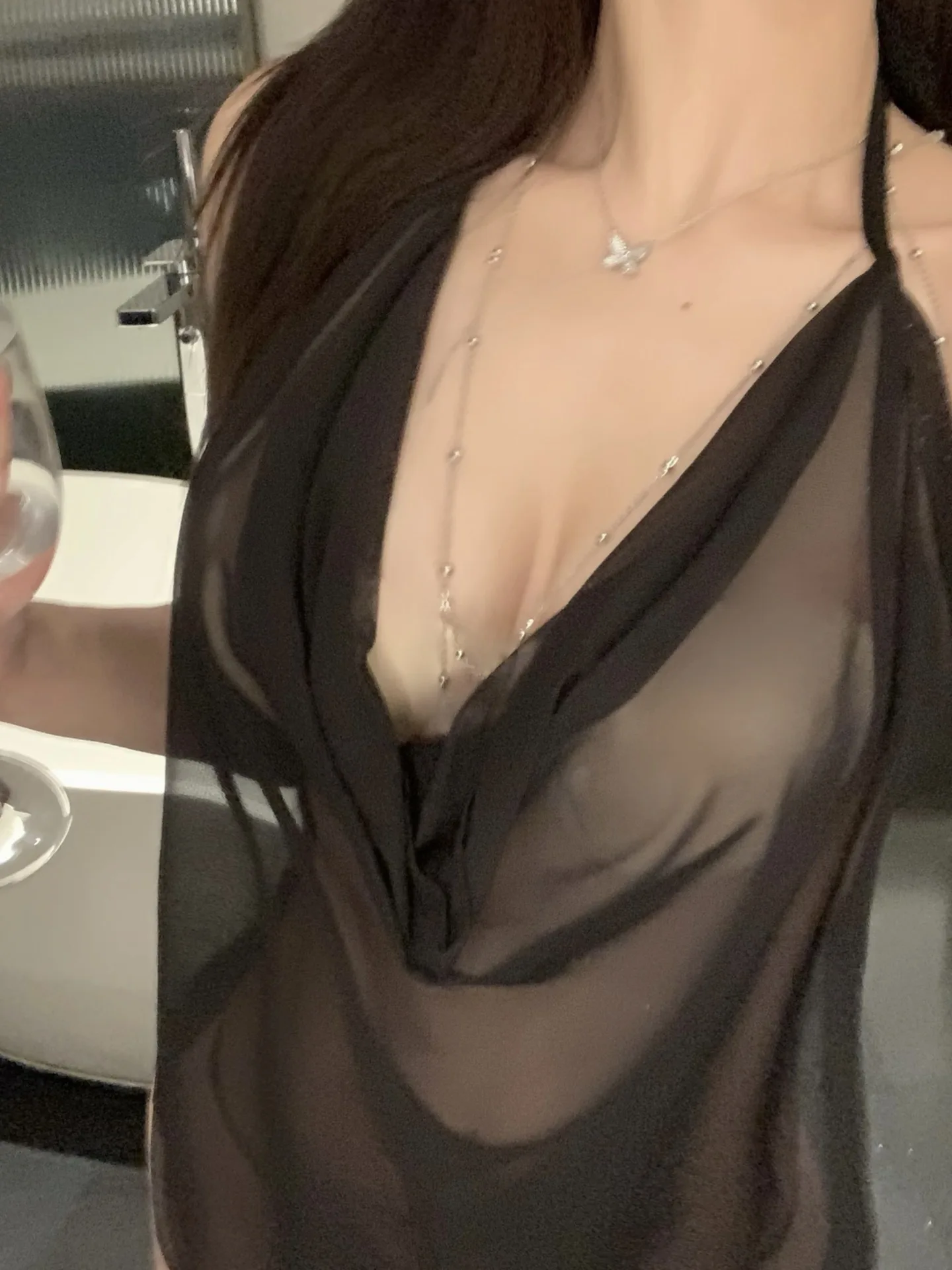 Sexy Pile Kragen Hängenden Hals Krawatte Sexy Dessous Reine Desire Perspektive Versuchung Seidiges Kleid Elegante Mesh Spitze Süße Frauen S6D