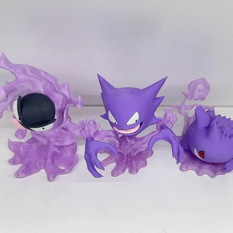 3D Printing 1/20 Scale World Gastly Gengar Haunter Pokémon Game Peripheral PLA Collections Model Desktop Ornament Decoration Toy