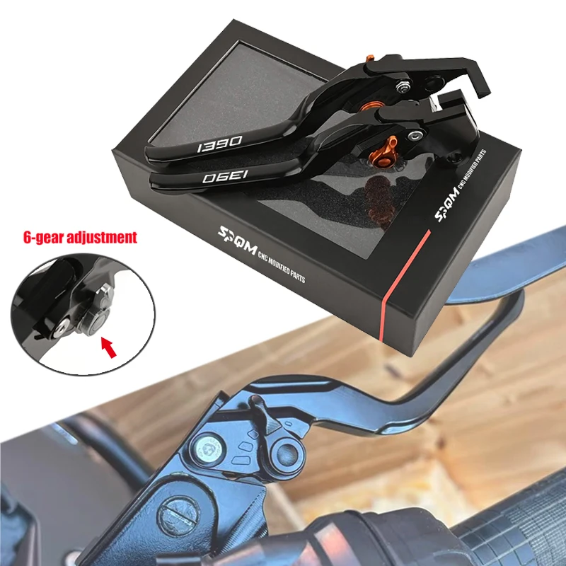 For KTM 1390 Super Duke R 1390 Super DUKE R EVO Accessories Motorcycle CNC Aluminium Front Brake Clutch Rod Adjustable Lever