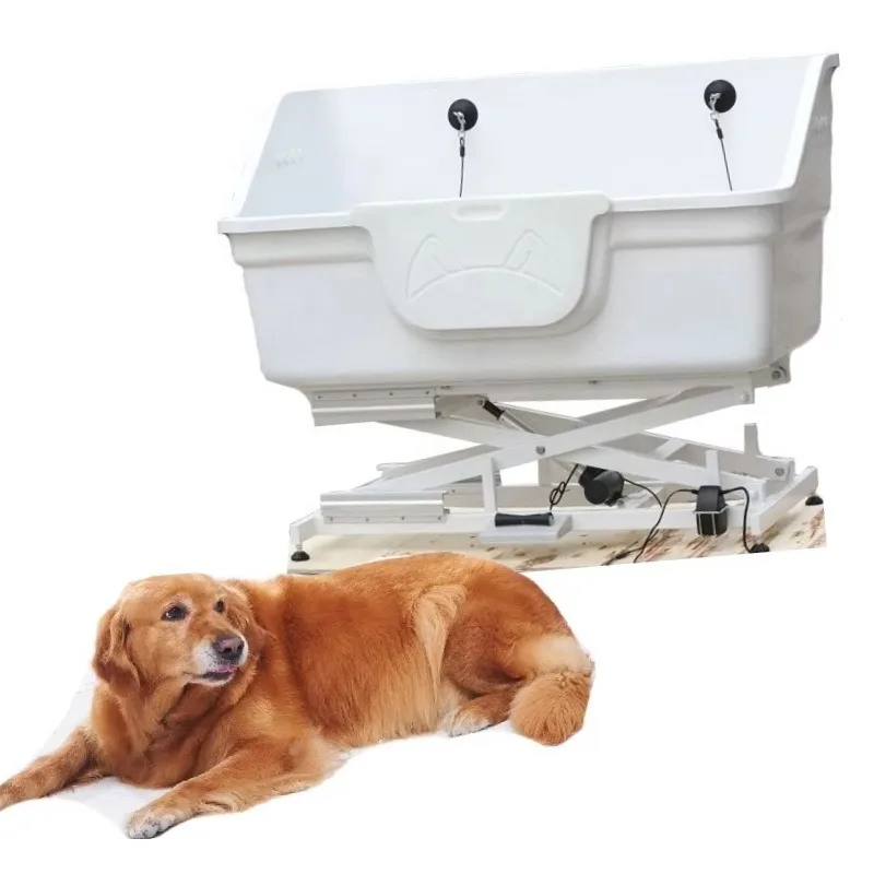Dog Grooming Tub Bathing Shower Station SPA Electric Lifting Dog Grooming Tub Hot Sale Pet Cat Wash Durable Fiberglass Large NEW