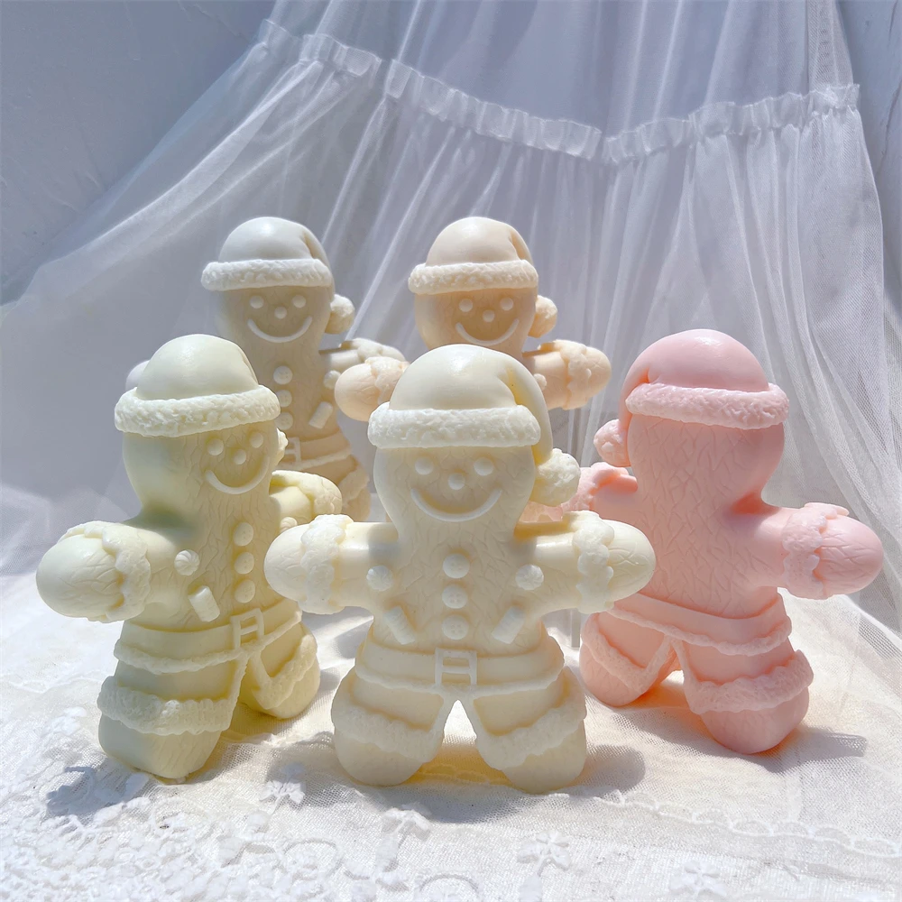 

Gingerbread Man Silicone Candle Mold for Soy Wax Candle Mold Soap Christmas Xmas Decor