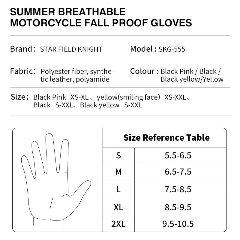 SFK Accessories For Motorcyle Gloves Knights Professional Protective Gears Men Women Summer Mesh Breathable Full Finger Guantes