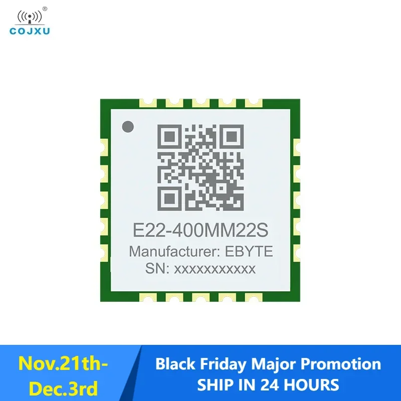 LoRa Wireless Module SX1268 433/470MHz COJXU E22-400MM22S Ultra Small Size Low Power Consumption SMD Module Stamp Hole