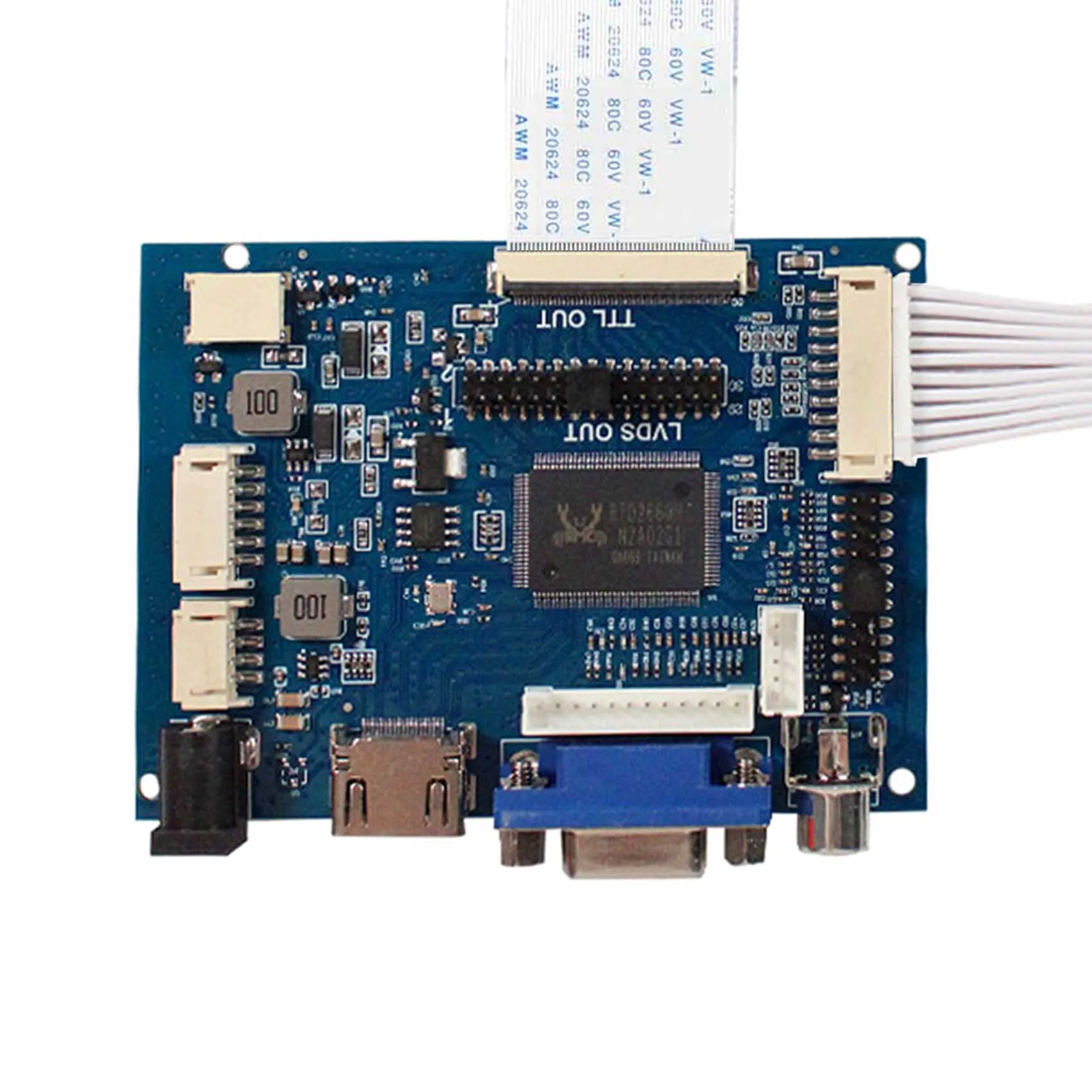 12V Inverter Circuit Board 50To60Pin Converter Pcb Board Vga 2Av Lvds Ttl Tft Controller Board for 6.2'' 7'' 8'' Lcd Screen - view 2