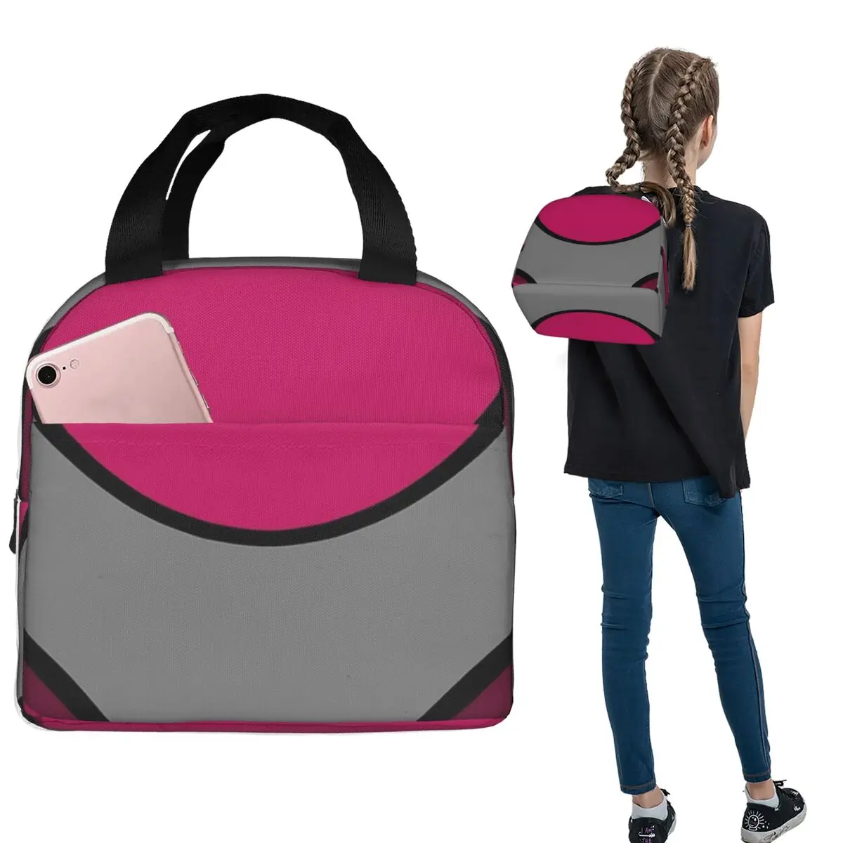 

Изолированная сумка для обеда Invader Zim PAK для женщин и детей, портативные контейнеры для еды, термосумка для обеда