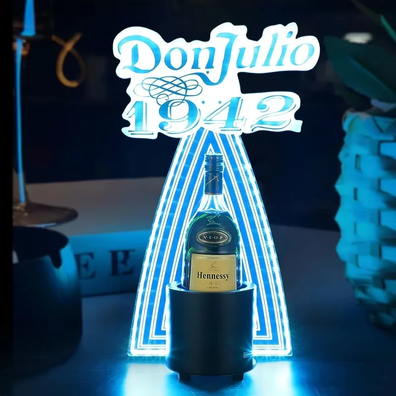 Led Bottle Holder Presenter Luminous Champagne Service Glorifier Bar Display Item Presenter For Nightclub Bar Accessories