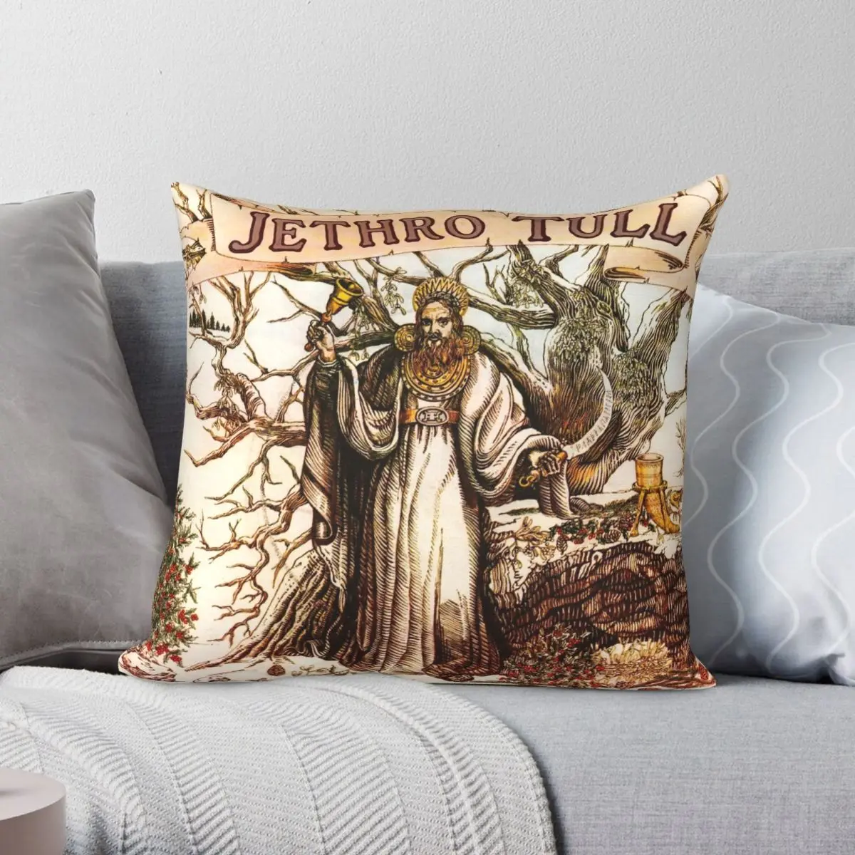 

JETHRO TULL CHRISTMAS FOR Square Pillowcase Polyester Linen Velvet Creative Zip Decor Throw Pillow Case Bed Cushion Cover