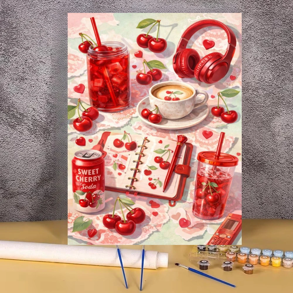 Photography Coffee - Sweet Cherry Soda Coffee Still Life