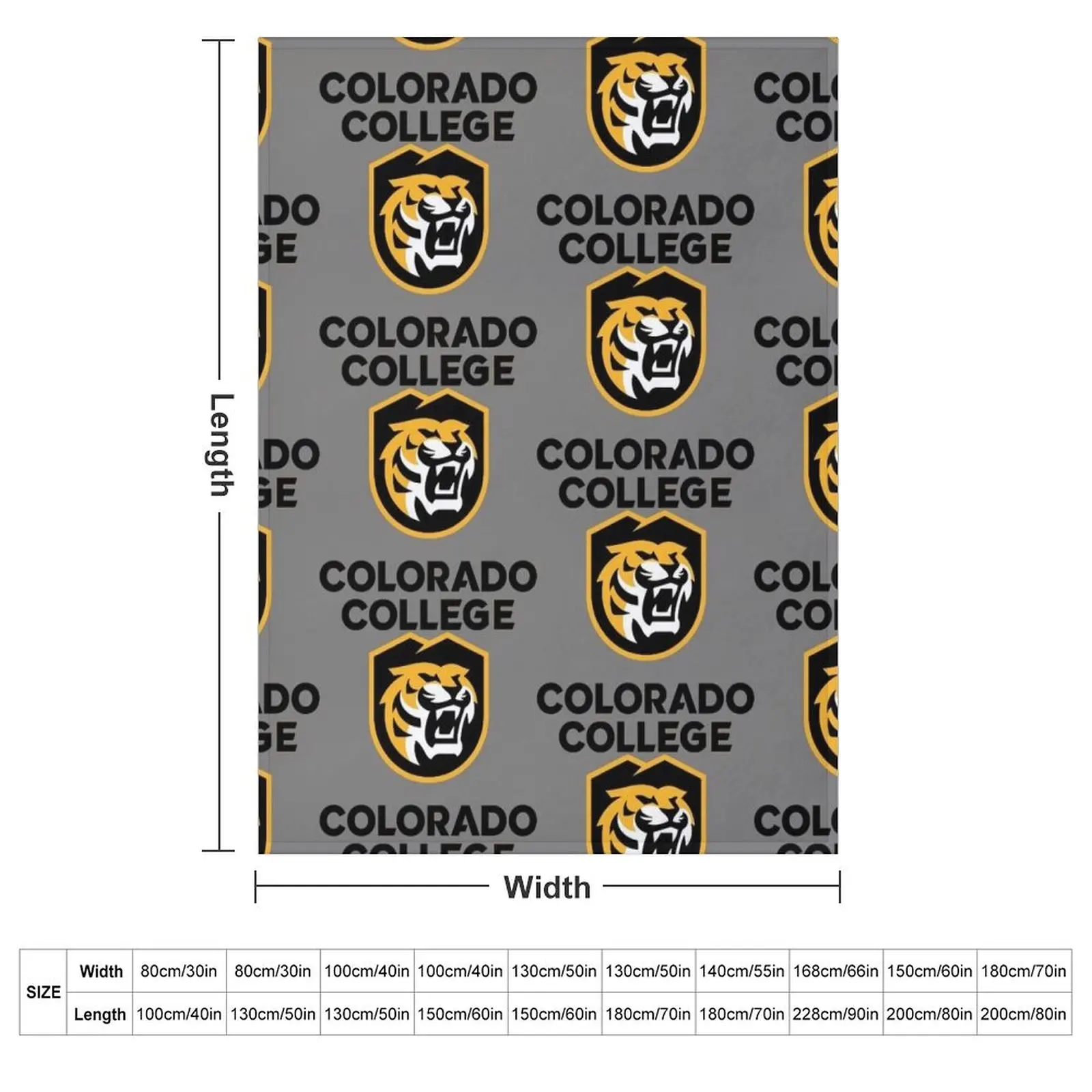 Tigers (Colorado College) Throw Blanket warm for winter Custom Blankets