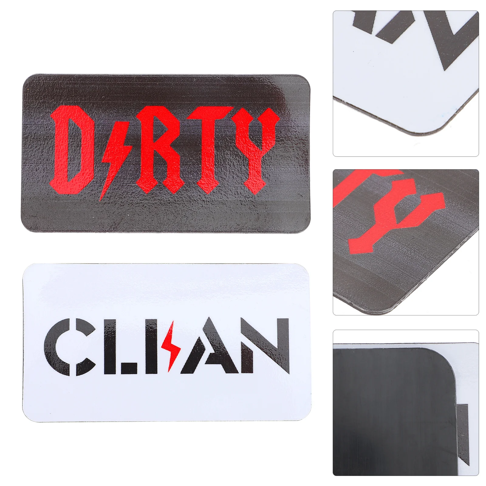 

1Pcs Magnetic Dual Side Clean Sign Dishwasher Washing Machine Fridge Cleaning Indicator Dishwasher Magnet Clean Sign