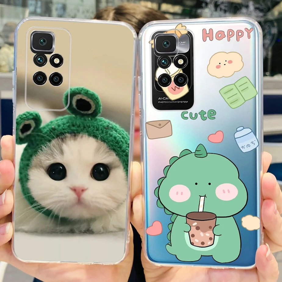 For Xiaomi Redmi 10 Case Cute Fashion Painted Cover Clear Silicone Soft Fundas Phone Case For Redmi10 Redmi 10 Prime 2022 Bumper