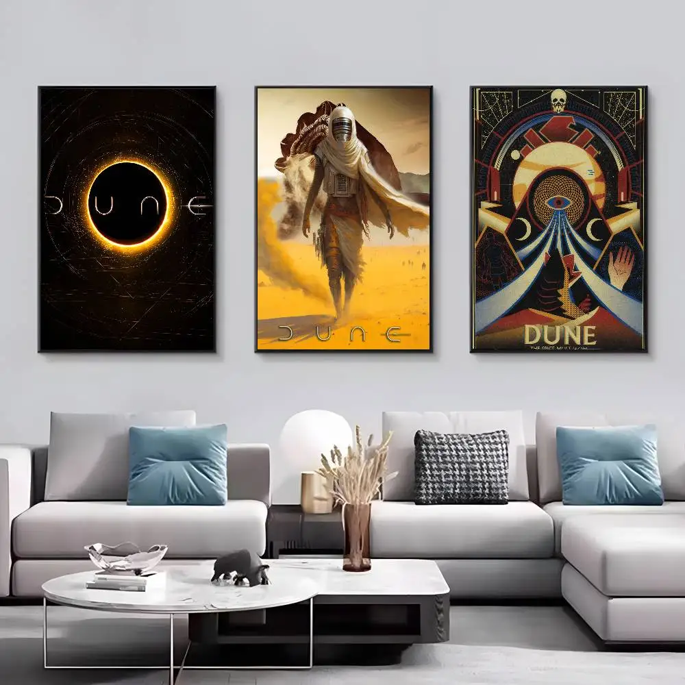 الكثبان الرملية الجزء 2 2024 الخيال العلمي الفيلم المشارك الفن قماش HD الجمالية ورق طباعة جدار الفن لغرفة المعيشة بار ديكور المنزل الموضة #3