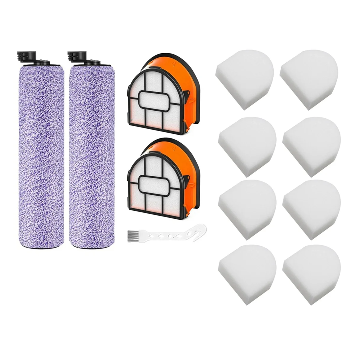 EQAZ-Für Shark WDB1F2 WD201 WD201C WD100 für HydroVac XL 3-In-1 Staubsauger Roller Pinsel Filter Zubehör