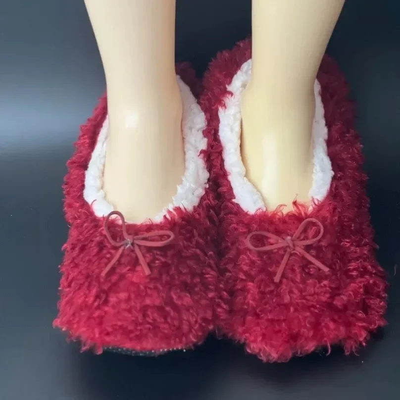 Winter WarmSlipper Womens Room Furry Fluffy Plush Home Anti Skid Non Slip Grip Funny Indoor House Floor Shoes Flat Female