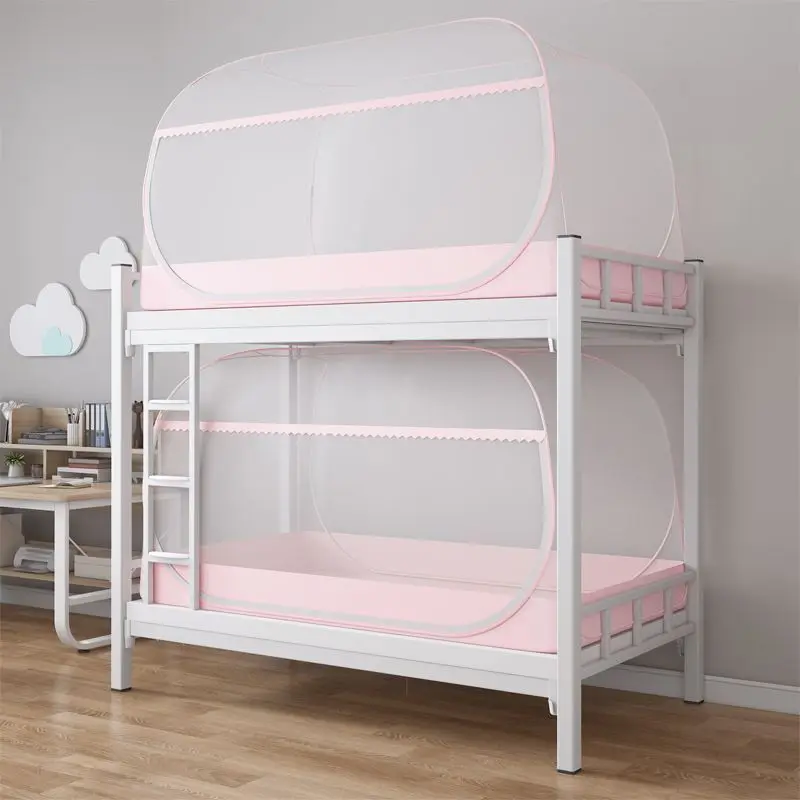 Student Dormitory Single Mosquito Net Free Installation Large Roof Mosquito Net Summer Universal Solid Color Mosquito Net