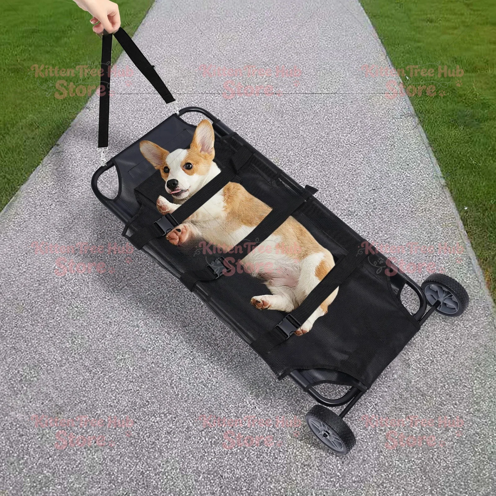 Pet Stretcher Veterinary Transport Bed for Animal Folded Dog Cats Dog Stretcher Pet Trolley Load Capacity 50kg