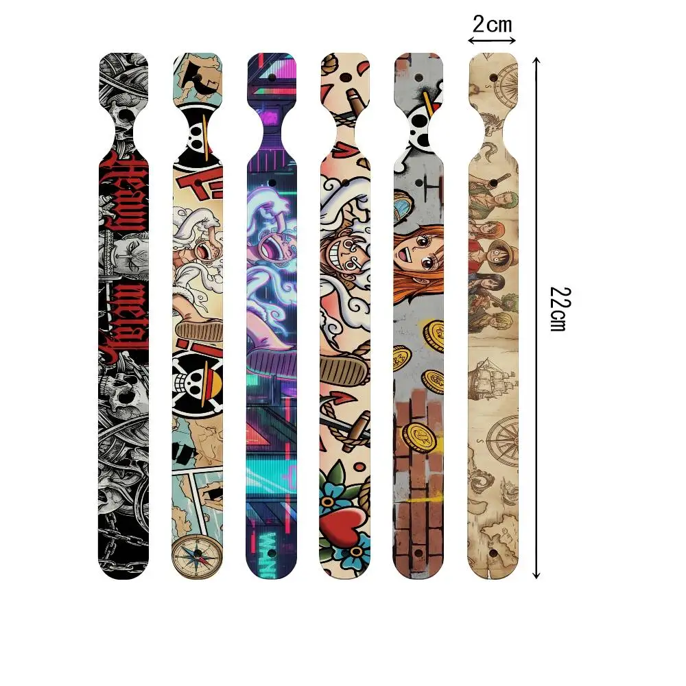MOTORCYCLE ANIME ONE PIECE LUFFY PU Leather Keychain Minimalist Key Holder Durable Key Organizer Car Keys Bag Accessories