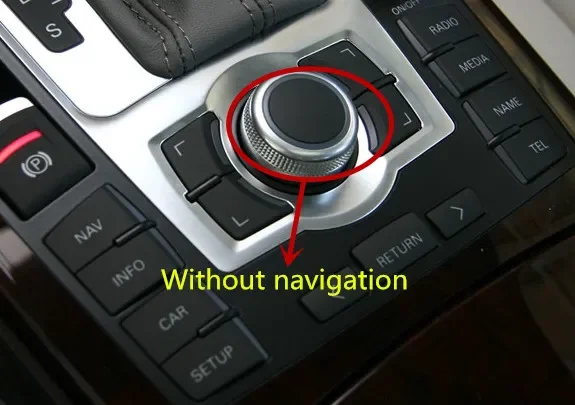 Silver Main Menu Multimedia Rotary Control Switch Knob Cap Cover Without navigation For Audi A6 C6 D3 A8 Q7   4F0919069A
