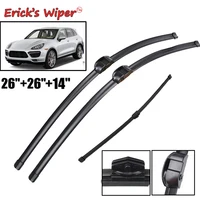 Erick's limpiaparabrisas LHD, escobillas de limpiaparabrisas delanteras y traseras para Porsche Cayenne 2010-2017, parabrisas, ventana, cepillo de lluvia, 26 ""+ 26"" + 14""