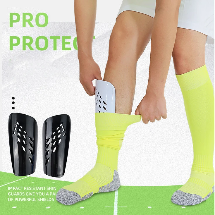 Children Adult Thicked Breathable Porous Football Shin Guard Soccer Training Calf Insert Plate Sports Shin Protection with Hole