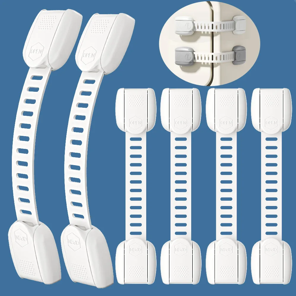 

Premium Self-adhesive Safety Straps Childproof Door Drawer Locks Durable Baby Security Gadget for Home Furniturev