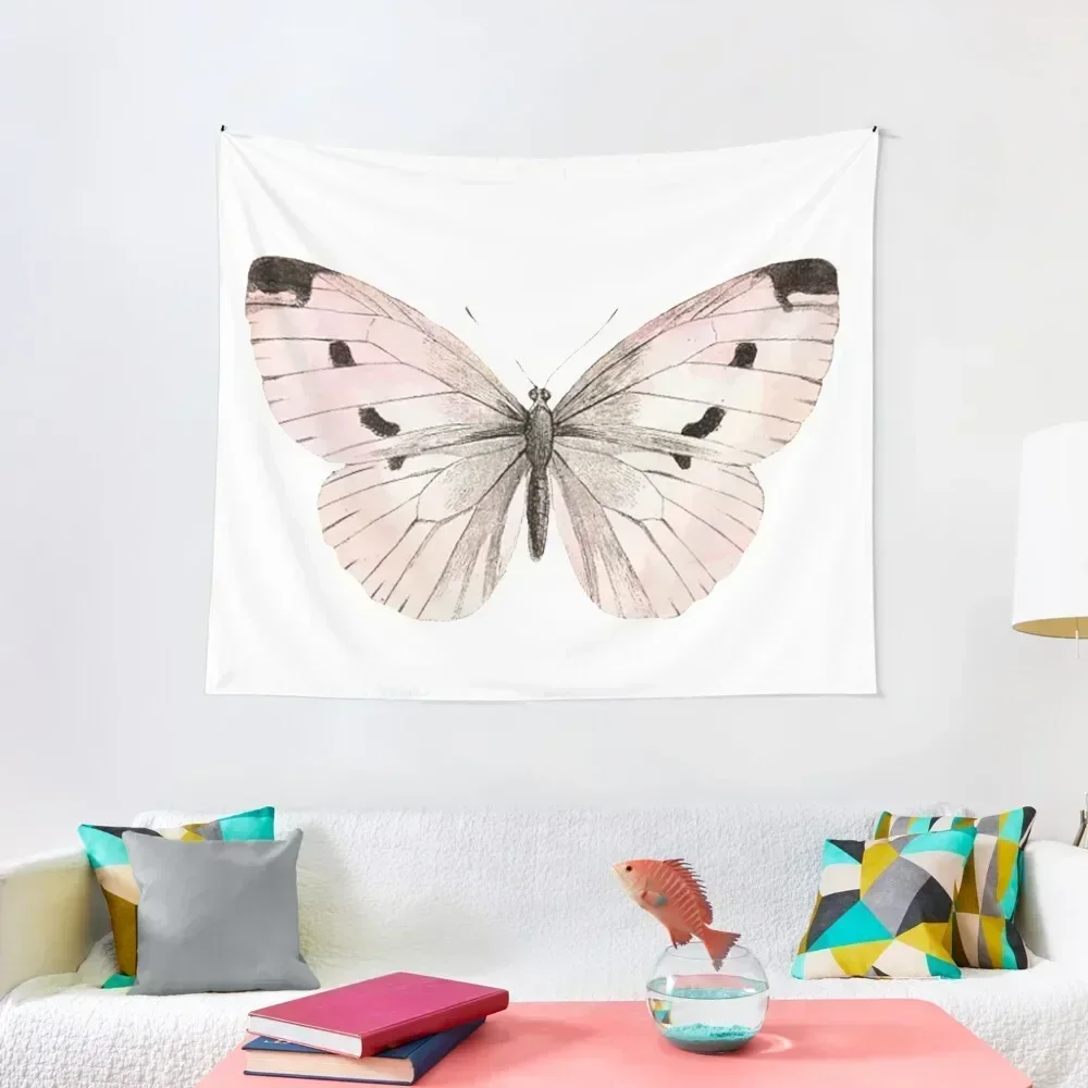 

Butterfly flutter - soft peach Tapestry Room Decorating Aesthetic Wall Deco Tapestry